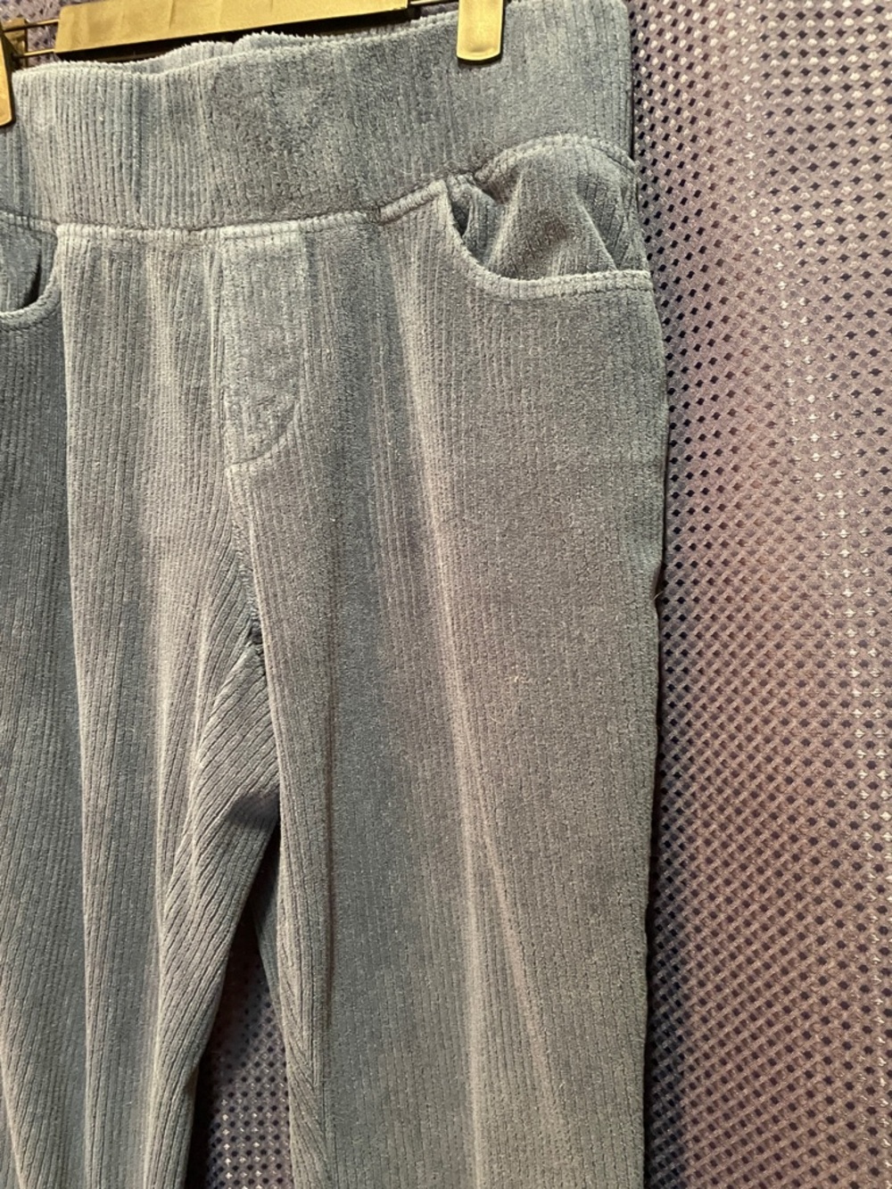 Belle by Kim Gravel Corduroy Slim Pants in Blue - Picture 7 of 11